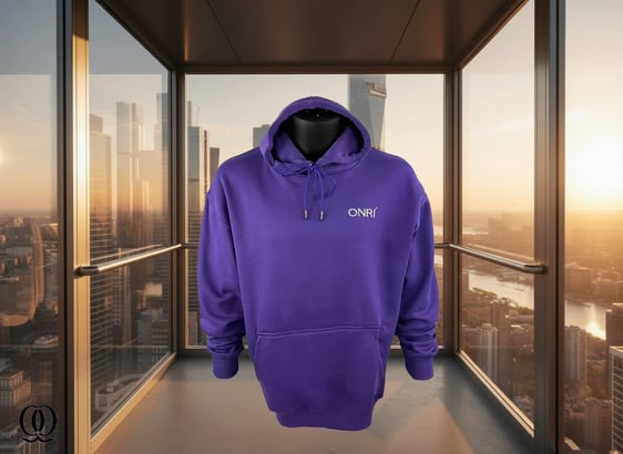 ONRÍ OPULENCE Hooded Premium Sweatshirt with Double Kangaroo Pockets with Zipper
