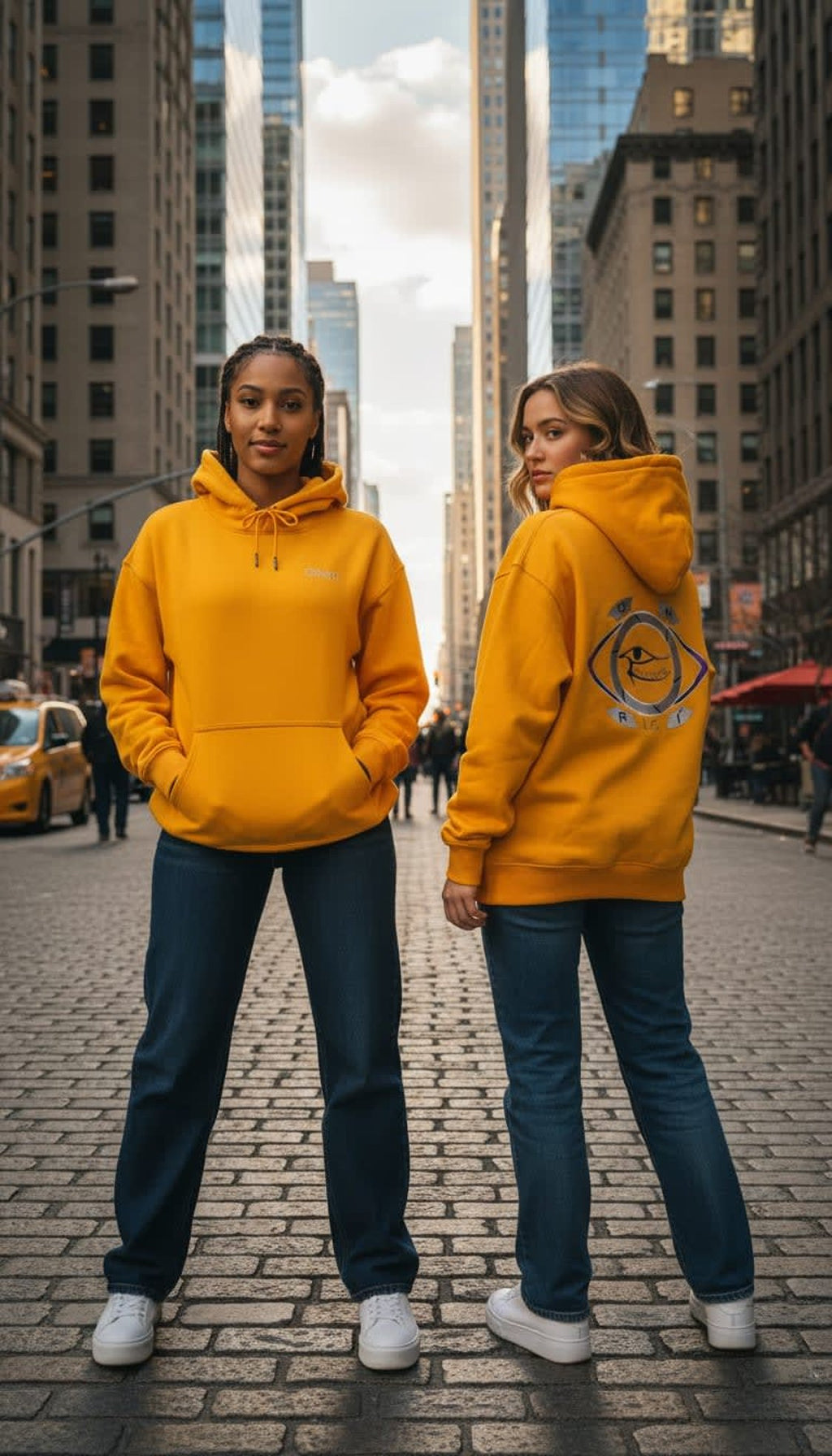 ONRÍ OPULENCE Hooded Premium Sweatshirt with Double Kangaroo Pockets with Zipper