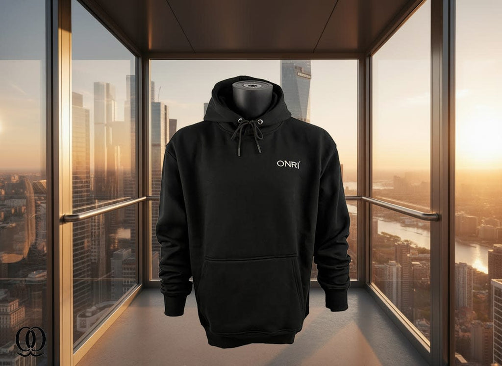 ONRI OPULENCE Hooded Premium Sweatshirt - Obsidian Black